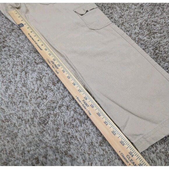 J Crew Crop Cargo Pants Women's Size 6 Beige Linen Cotton Elastic Waist Cropped - Picture 7 of 7